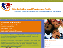 Tablet Screenshot of kidsvillechildcare.com